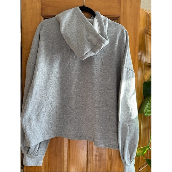 Women’s BEBE plus size GRAY hoodie with kangaroo pocket  NEW 3X - Picture 3 of 9